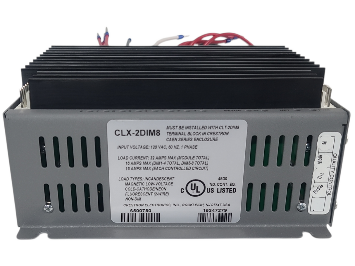 Crestron CLX-2DIM8 8-Channel Dimmer Module, 2 Feeds, 120V