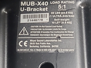 Meyer Sound ULTRA-X40 Wide Coverage Loudspeaker w/ MUB X-40 U-Bracket