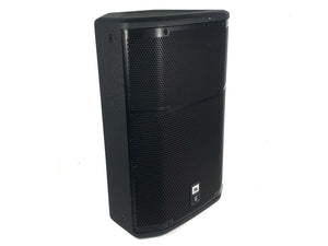 (2) JBL PRX615M 15-inch Two-Way Self-Powered Speakers in Wheeled Road Case