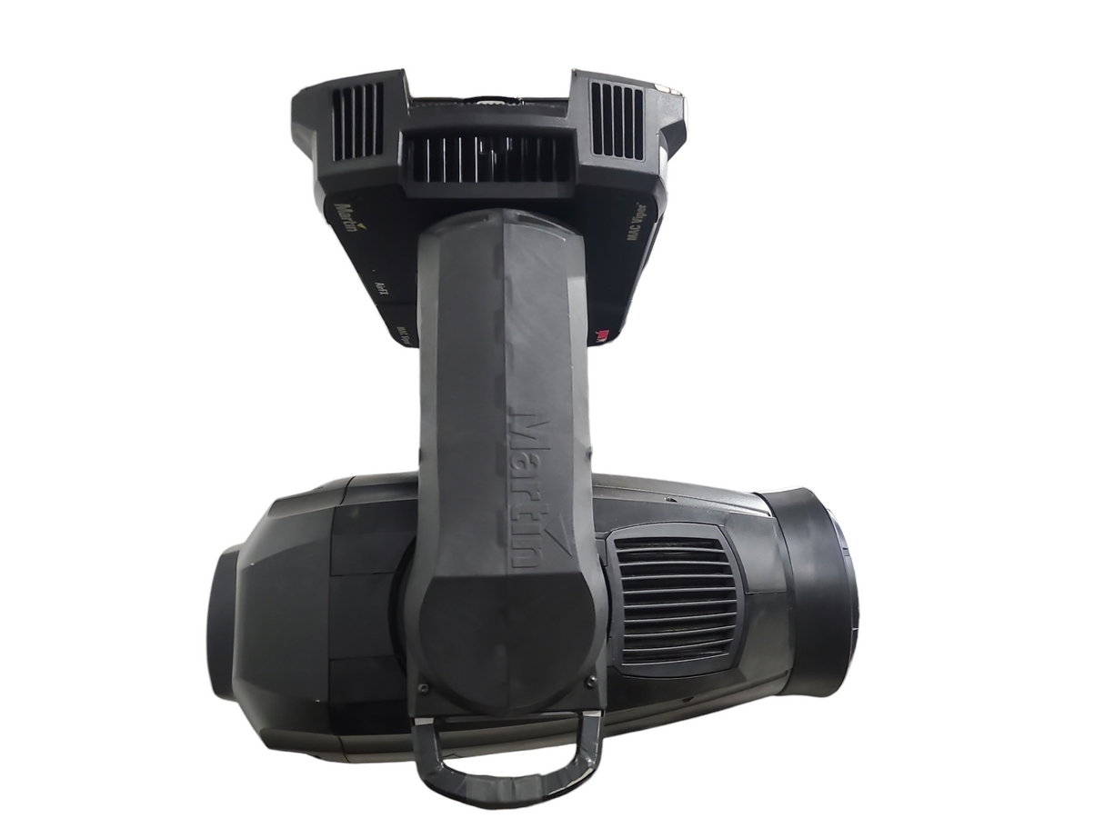 (2) Martin MAC Viper AirFX FC Moving Wash Lights in Wheeled Road Case w/ (2) PSU's & (4) Clamps (Total Hours 3533, 3747)