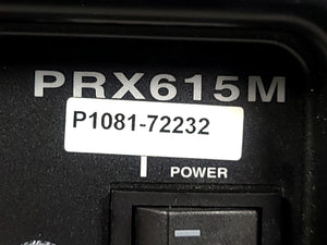 (2) JBL PRX615M 15-inch Two-Way Self-Powered Speakers in Wheeled Road Case