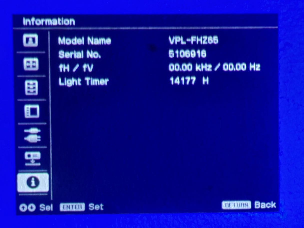Sony VPL-FHZ65 6,000 Lumens WUXGA 3LCD (Lamp Hours 14177) Large Venue Projector