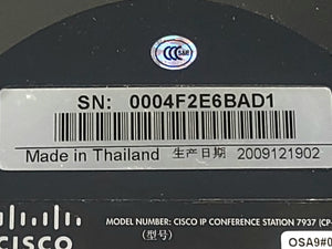 (2) Cisco 7937 IP Conference Station w/ (4) Cisco 2201-40140-001 External Microphones