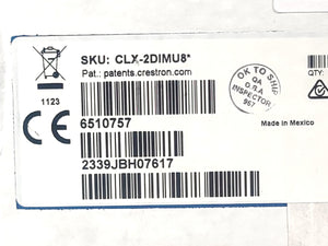 [NEW] Crestron CLX-2DIMU8 8-Channel Universal Dimmer Module, 2 Feeds, 120V in Original Box