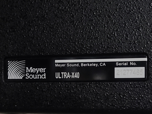 Meyer Sound ULTRA-X40 Wide Coverage Loudspeaker w/ MUB X-40 U-Bracket
