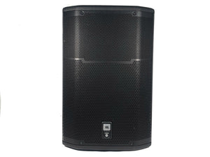 (2) JBL PRX615M 15-inch Two-Way Self-Powered Speakers in Wheeled Road Case
