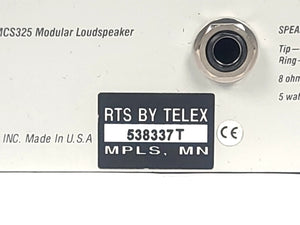 Telex MCE-325 User Station w/ RTS MCS-325 Speaker