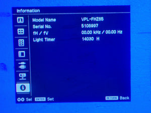 Sony VPL-FHZ65 6,000 Lumens WUXGA 3LCD (Lamp Hours 14030) Large Venue Projector w/Remote