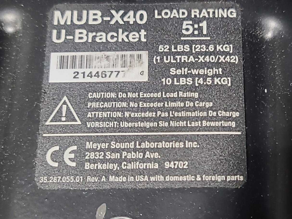 Meyer Sound ULTRA-X40 Wide Coverage Loudspeaker w/ MUB X-40 U-Bracket