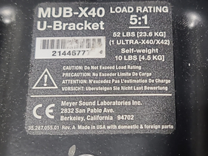 Meyer Sound ULTRA-X40 Wide Coverage Loudspeaker w/ MUB X-40 U-Bracket