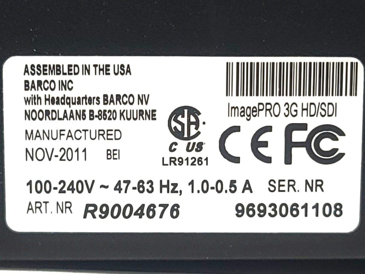 Barco Folsom R9004676 Image Pro 3G HD/SDI Signal Processor