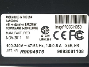 Barco Folsom R9004676 Image Pro 3G HD/SDI Signal Processor