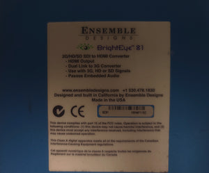 Ensemble BrightEye 81 3G/HD/SD SDI to Hdmi Converter