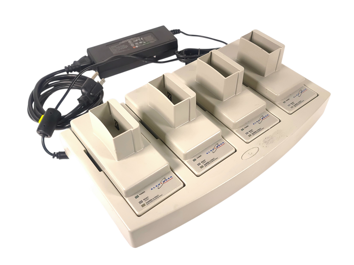Alexander Technologies UBC30000 4 Slot Universal Battery Charger w/ (4) Alexander Technologies UBCPRD0002343L02