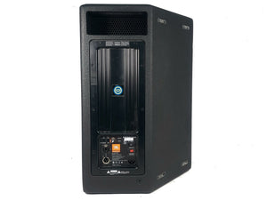 (2) JBL PRX615M 15-inch Two-Way Self-Powered Speakers in Wheeled Road Case