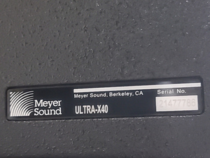 Meyer Sound ULTRA-X40 Wide Coverage Loudspeaker w/ MUB X-40 U-Bracket