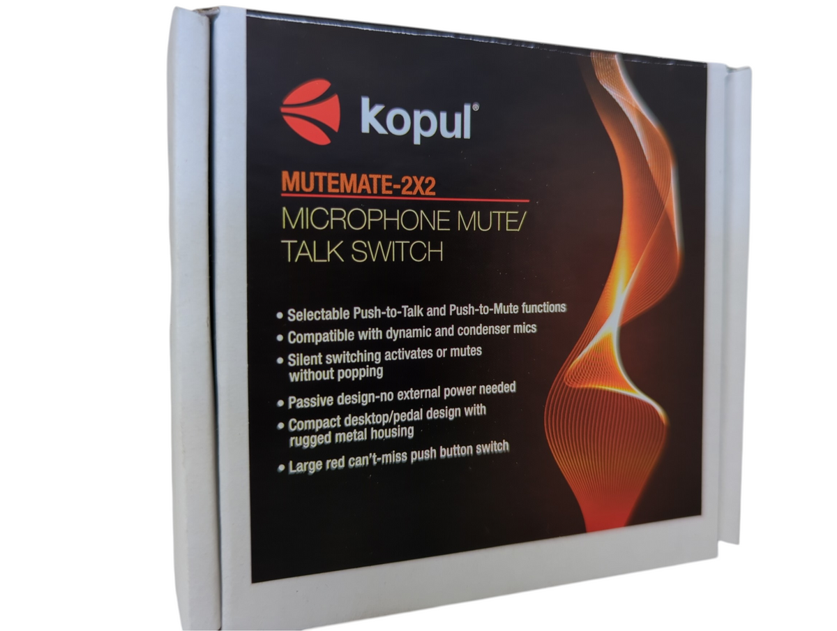 Kopul MuteMate-2x2 Microphone Mute/Talk Switch in Original Box