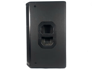 (2) JBL PRX615M 15-inch Two-Way Self-Powered Speakers in Wheeled Road Case