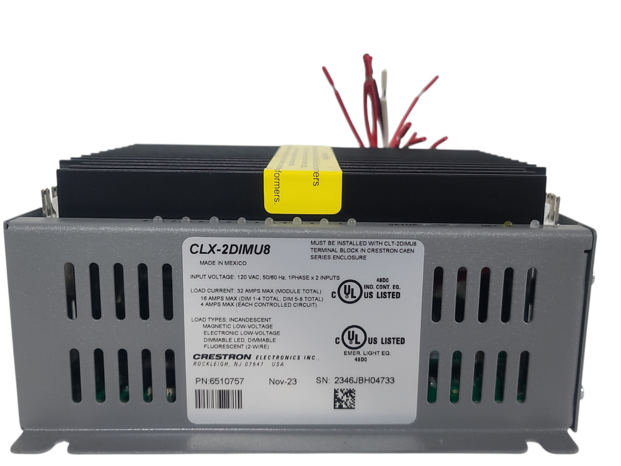 Crestron CLX-2DIM8 8-Channel Dimmer Module, 2 Feeds, 120V