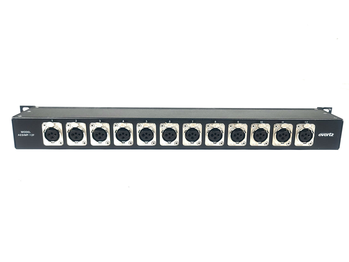 Evertz AESIMP-12F - 12CH XLRF to BNC AES Impedance Matching Panel