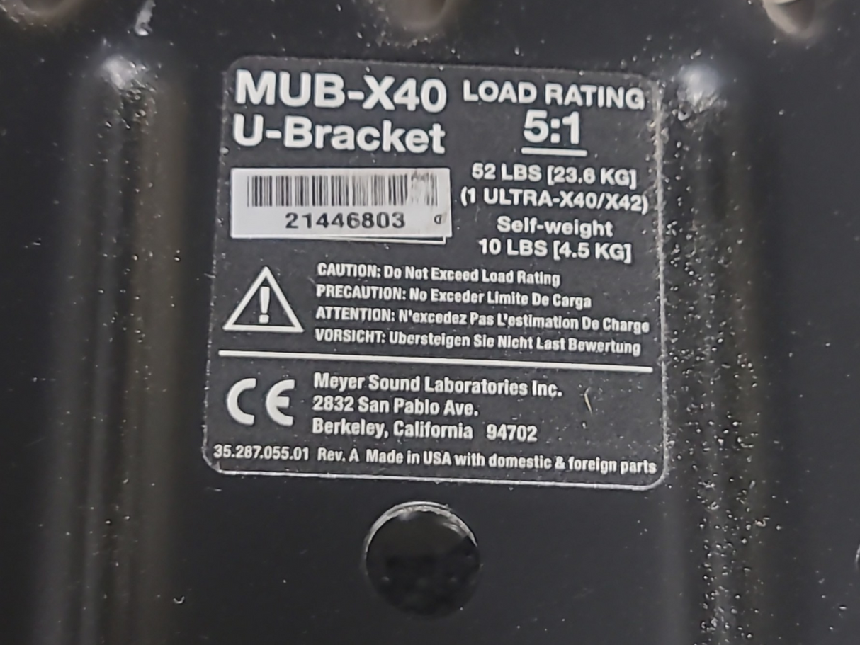 Meyer Sound ULTRA-X40 Wide Coverage Loudspeaker w/ MUB X-40 U-Bracket