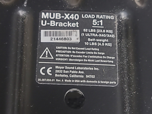 Meyer Sound ULTRA-X40 Wide Coverage Loudspeaker w/ MUB X-40 U-Bracket