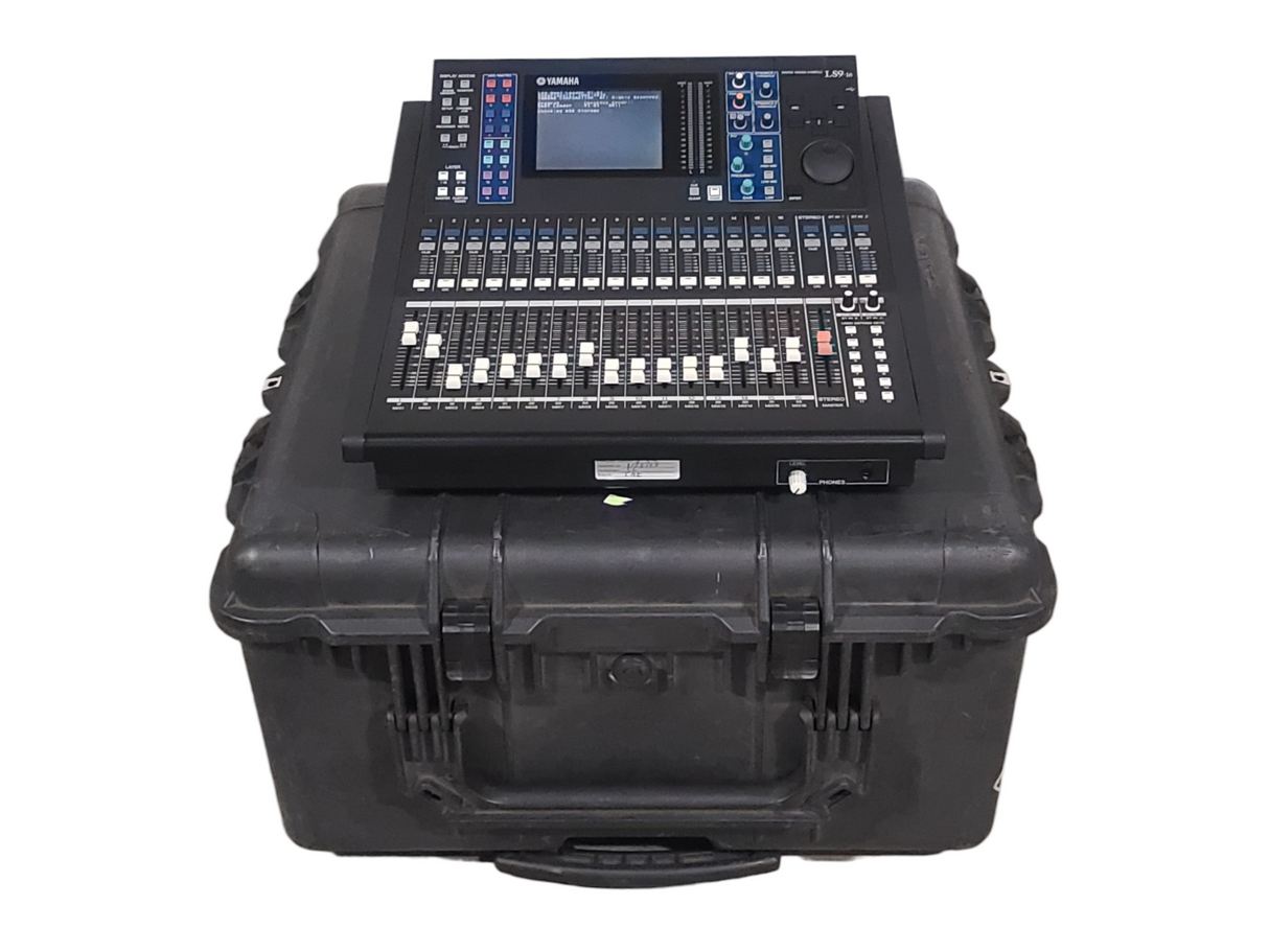 Yamaha LS9 16-Channel Digital Mixing Console in Pelican 1640 Wheeled Road Case