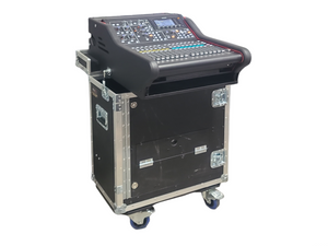 Midas M32R LIVE 40 Channel Digital Console w/ Klark Teknik DN32-USB Option Card in ProX XZF-MIDM32R 1RU Rack Case by ZCASE for MIDAS M32R Flip-Ready Hydraulic Console