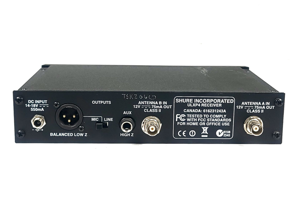 Shure ULXP4 Wireless Receiver (J1: 554-590 MHz)