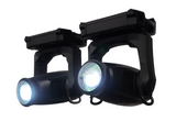 (2) Martin MAC Viper AirFX FC Moving Wash Lights in Wheeled Road Case w/ (2) PSU's & (4) Clamps (Total Hours 3739,2861)