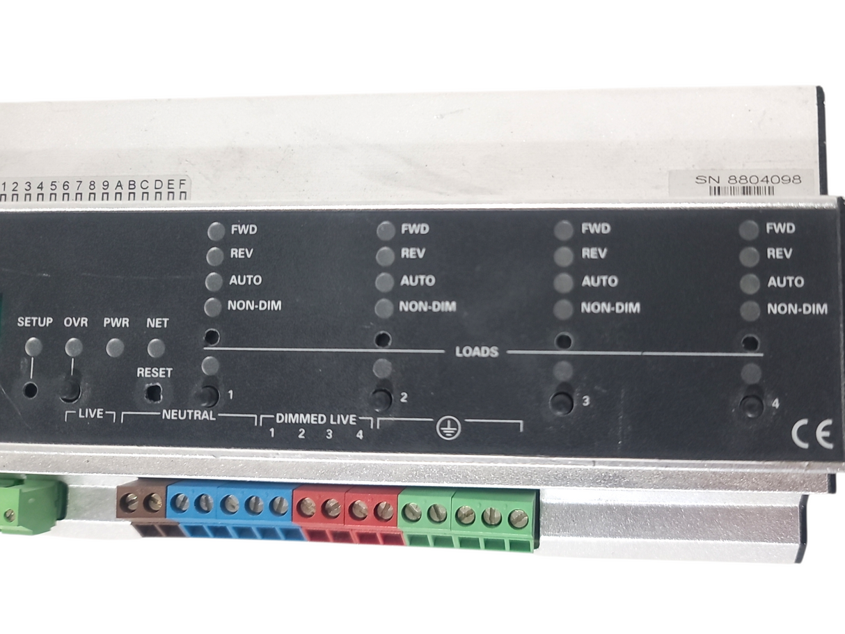 Crestron DIN-1DIMU4 4-Channel Universal Dimmer, 1 Feed, DIN Rail Mount