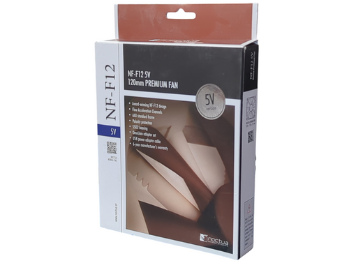 Noctua NF-F12 5V Premium Quiet Fan with USB Power Adaptor Cable to 3-Pin 5V Version in Original Box