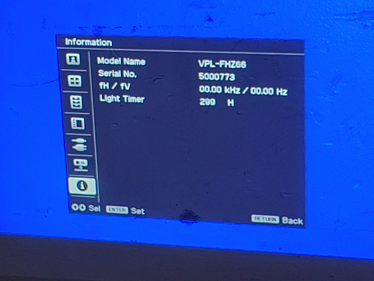 Sony VPL-FHZ66 WUXGA 3LCD 6,000 Lumens Laser Projector w/ Remote (Lamp Hours 299) In Original Box