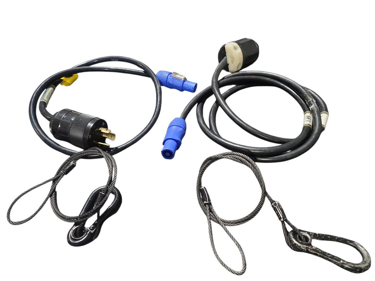 (2) Martin MAC Viper AirFX FC Moving Wash Lights in Wheeled Road Case w/ (2) PSU's & (4) Clamps (Total Hours 3533, 3747)