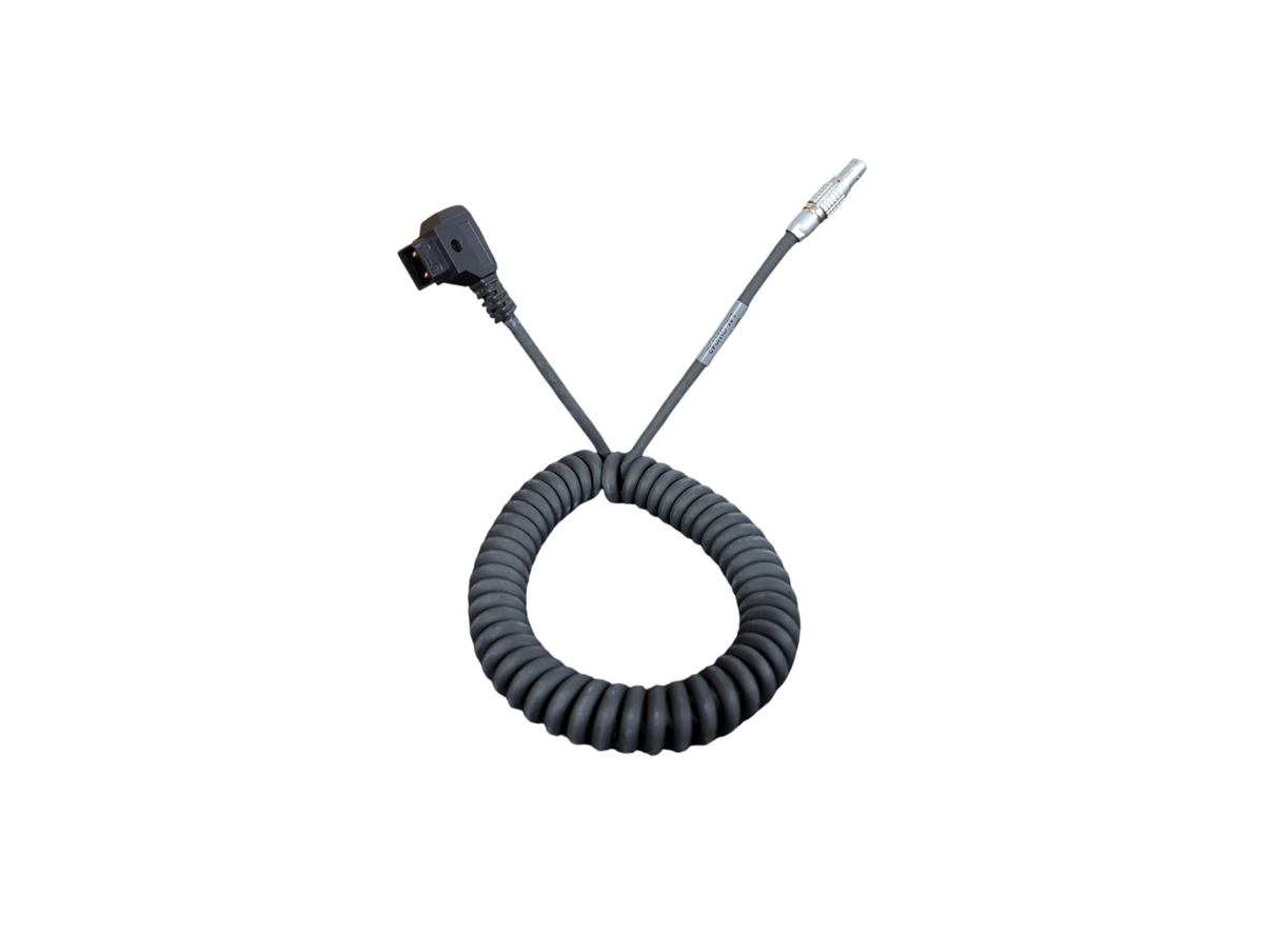 CAMVATE D-Tap to Straight 2-Pin LEMO-Type Coiled Power Cable