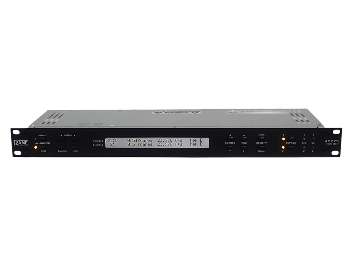 Rane AD22S 2-Channel Dual I/O Audio Delay Unit