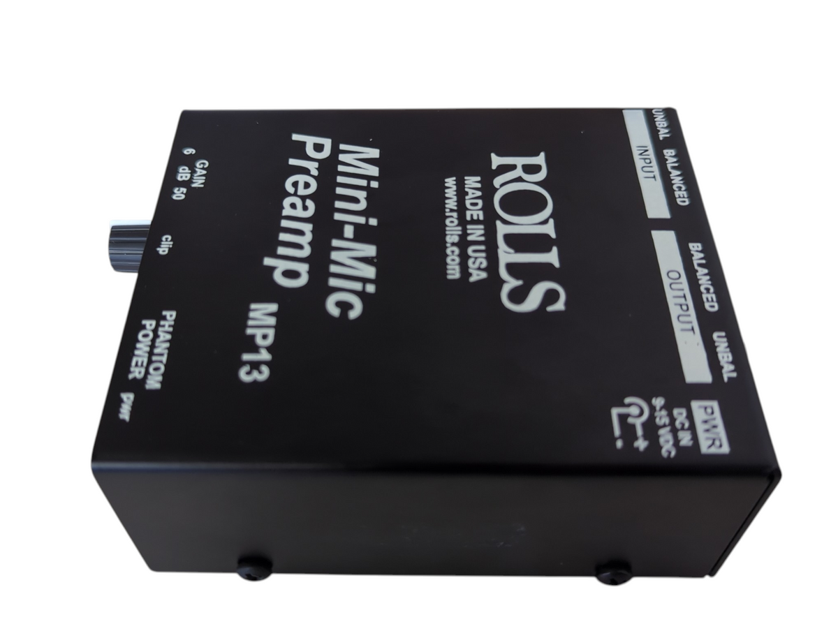 Rolls MP13 Mini-Microphone PreAmplifier w/ PSU in Original Box