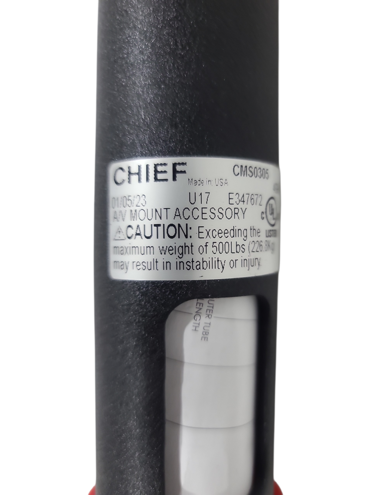 (2) Chief CMS-0305 3-5' Speed Connect Adjustable Extension Columns