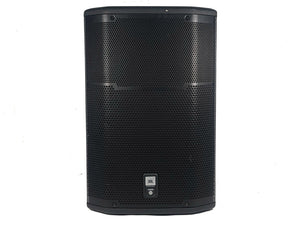 (2) JBL PRX615M 15-inch Two-Way Self-Powered Speakers in Wheeled Road Case