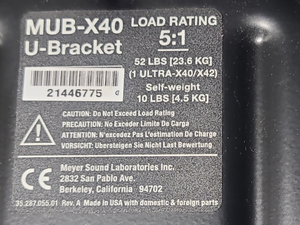 Meyer Sound ULTRA-X40 Wide Coverage Loudspeaker w/ MUB X-40 U-Bracket