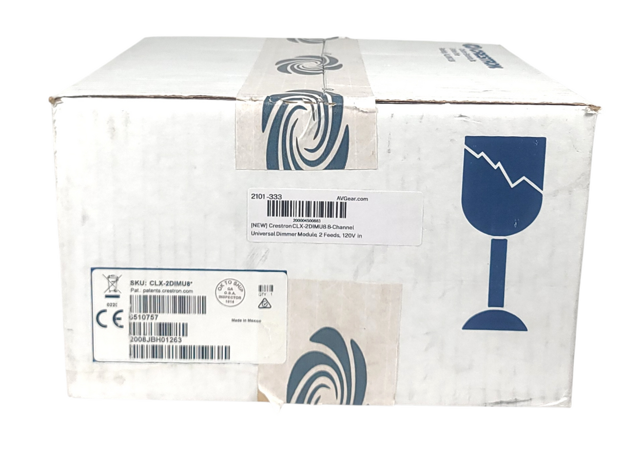 [NEW] Crestron CLX-2DIMU8 8-Channel Universal Dimmer Module, 2 Feeds, 120V in Original Box