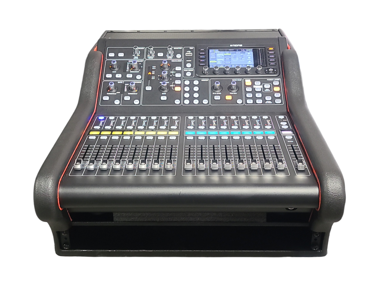 Midas M32R LIVE 40 Channel Digital Console w/ Klark Teknik DN32-USB Option Card in ProX XZF-MIDM32R 1RU Rack Case by ZCASE for MIDAS M32R Flip-Ready Hydraulic Console