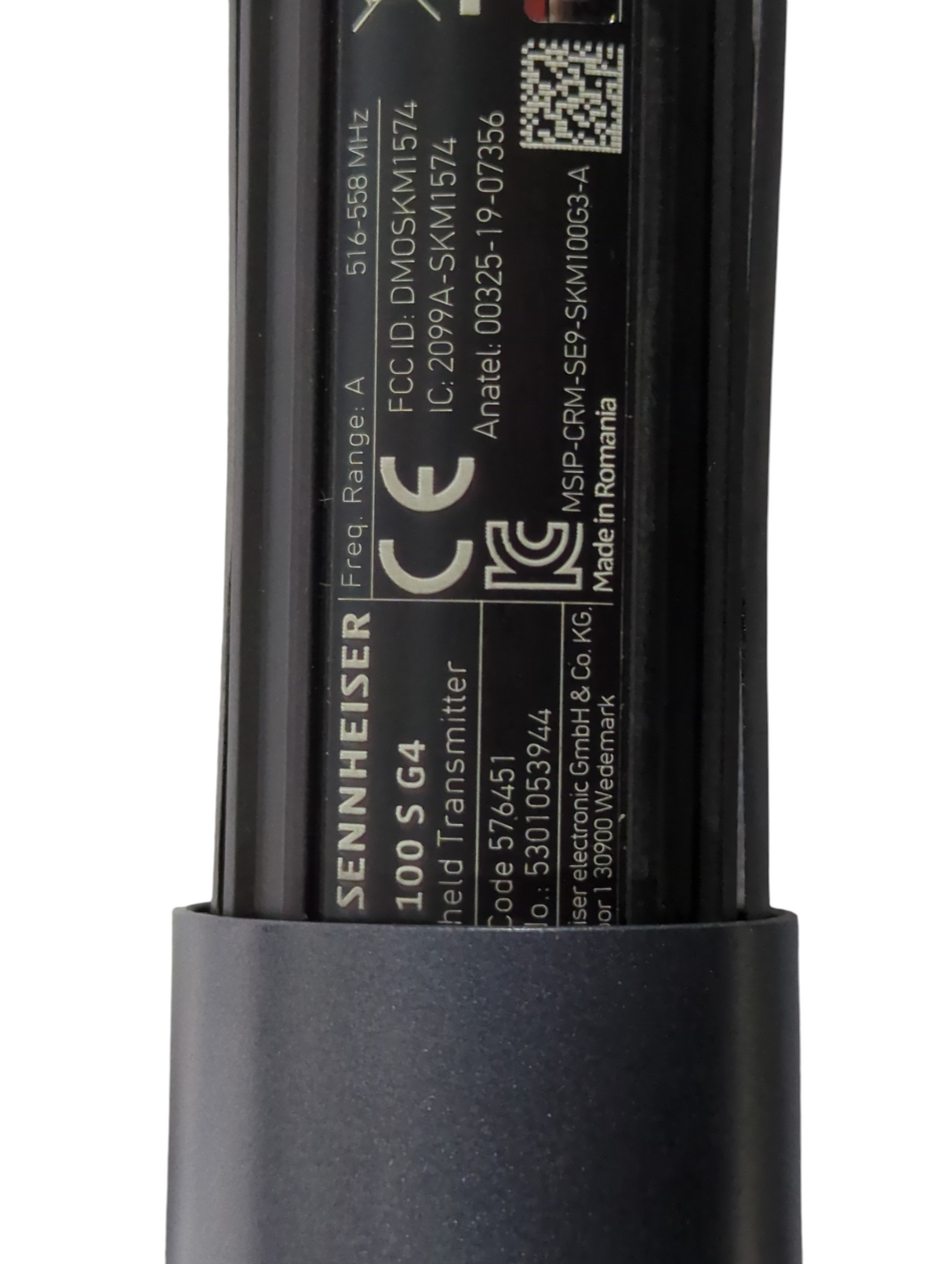 Sennheiser SKM 100 G4 Handheld Transmitter (A; 516-558MHz) w/ Sennheiser MMD 835 Cardioid Dynamic Capsule