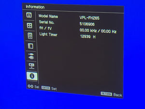 Sony VPL-FHZ65 6,000 Lumens WUXGA 3LCD (Lamp Hours 12939) Large Venue Projector