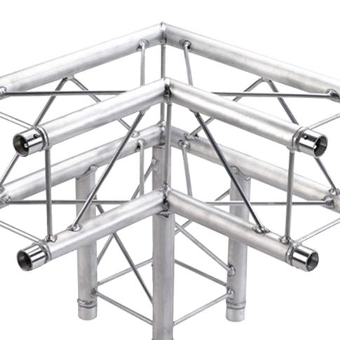 Global Truss 3-Way 90° Corner for F24 Square Truss System (1.64')