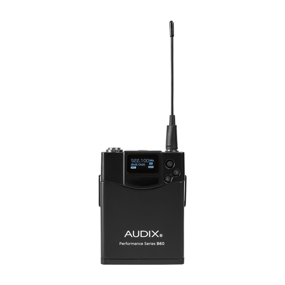 (NEW) Audix AP62BP Wireless R62 Two Channel RX with (2) B60 Bodypack TXs