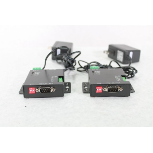 EasySYNC ES-R-2101B-M RS232 to RS485 / RS422 Adapter w/ Power Supply (2) AV Gear Back