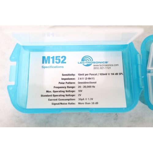 Lectrosonic M152/WP Omnidirectional Microphone w/Case AV Gear Label