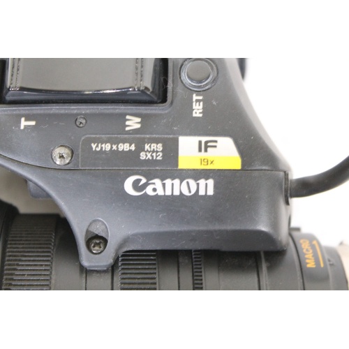 Canon YJ19x9B4 KRS SX12 2/3" Zoom Lens Label