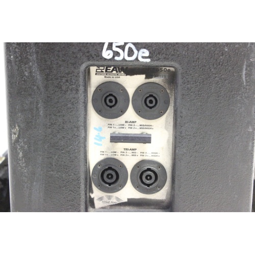 EAW KF650e 3 Way Loudspeaker w/ Road Case (NL8 & NL4 Connectors) Label